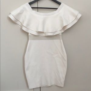 White dreas with cutout.